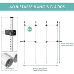 Telescopic clothes hanger, heavy-duty adjustable height clothes hanger